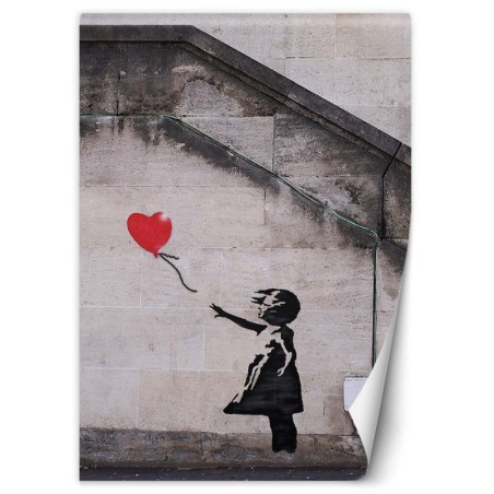 Modische Fototapete - Banksy Mädchen mit Luftballon | Feeby