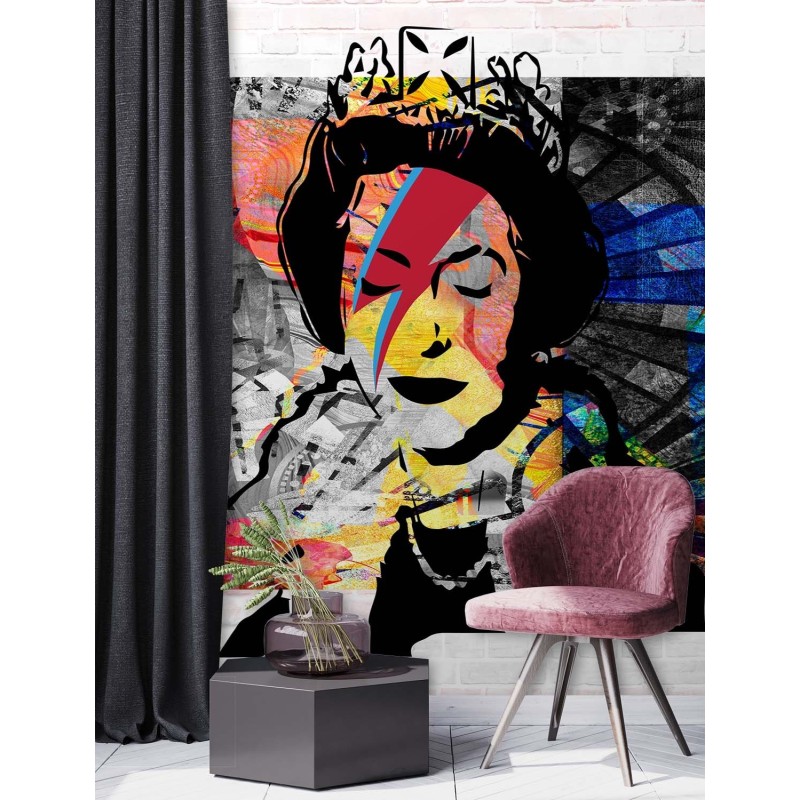 Fototapete - Banksy Königin von England | Feeby