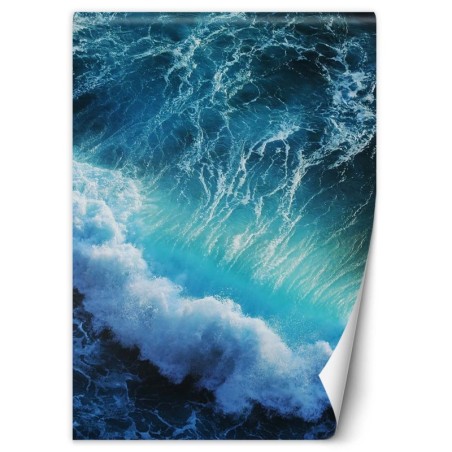 Moderne Fototapete - Stürmische blaue See | Feeby