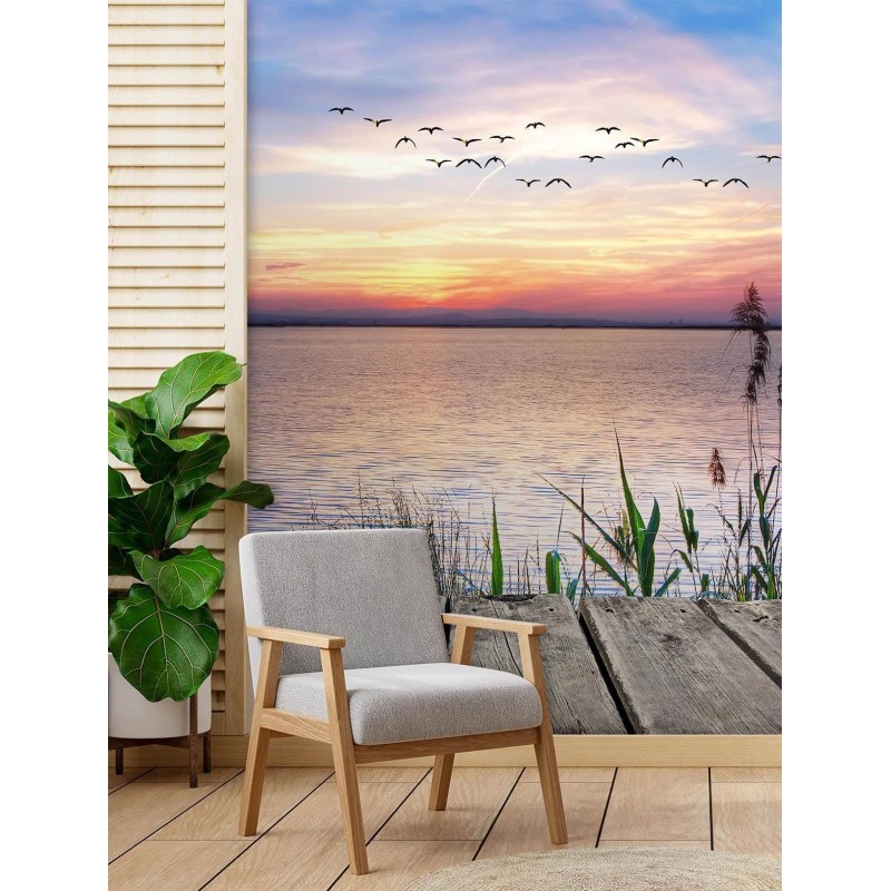 Stilvolle Fototapete - Vögel am Meer | Feeby