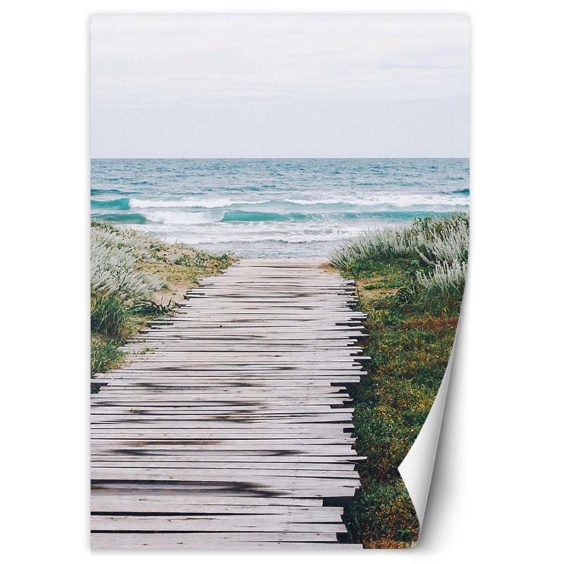 Fototapete - Fußgängerbrücke am Meer | Feeby