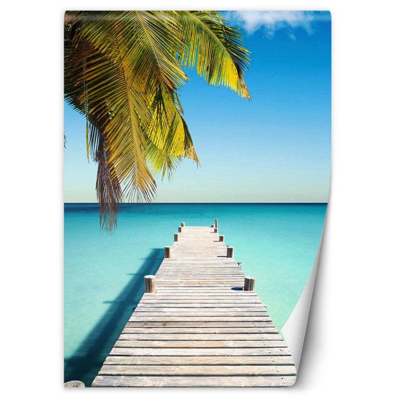 Fototapete - Brücke im tropischen Ozean | Feeby