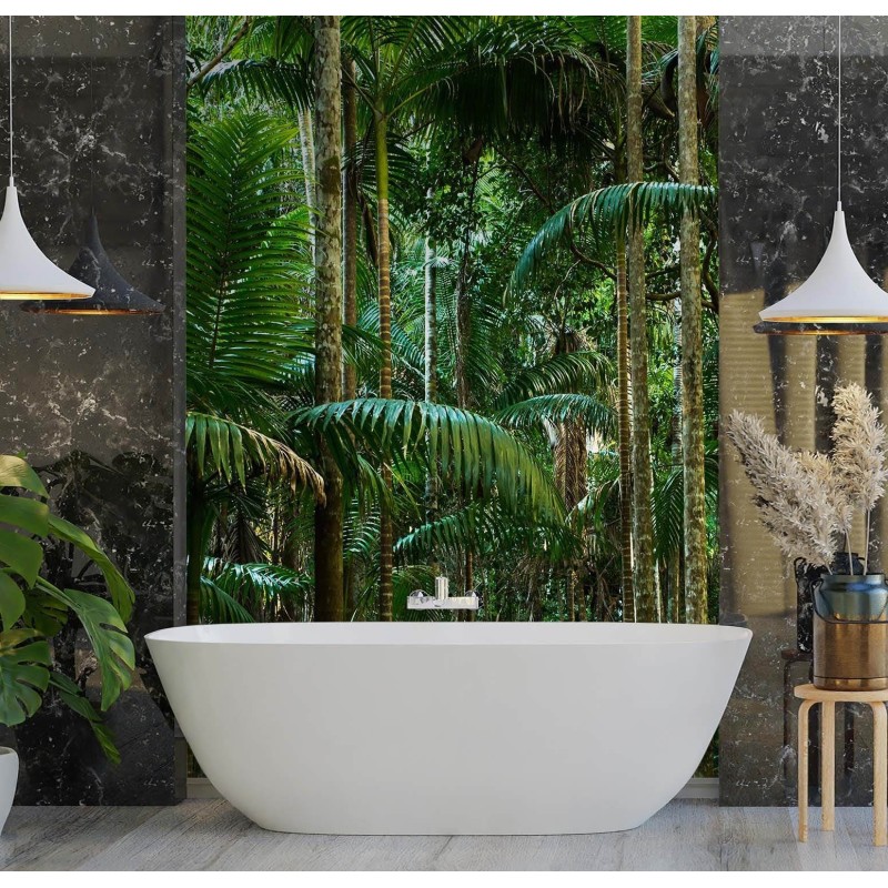 Stilvolle Fototapete - Tropische Bäume auf der Insel | Feeby