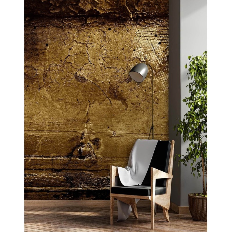 Modische Fototapete - Betonoptik Struktur Braun | Feeby