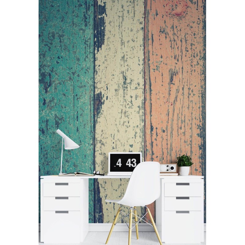 Fototapete - Pastell Holz Vintage | Feeby