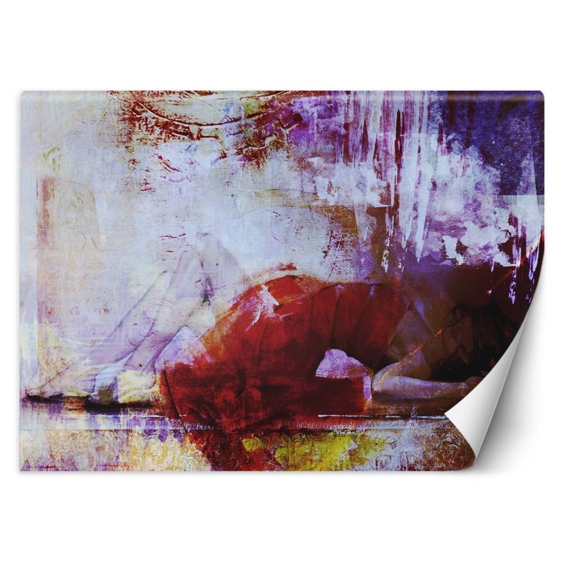 Moderne Fototapete - Liegende Frau Abstrakt | Feeby