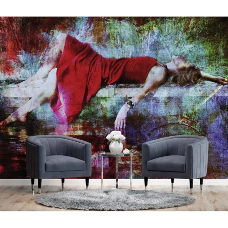 Modische Fototapete - Frau Retro Vintage | Feeby