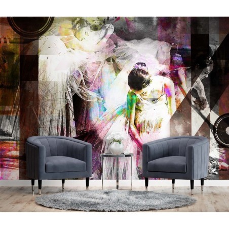 Stilvolle Fototapete - Ballerinas Abstrakt Vintage | Feeby