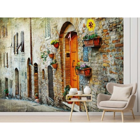 Moderne Fototapete - Straße in Italien | Feeby