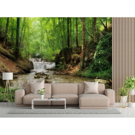 Fototapete - Bergbach Natur Landschaft | Feeby