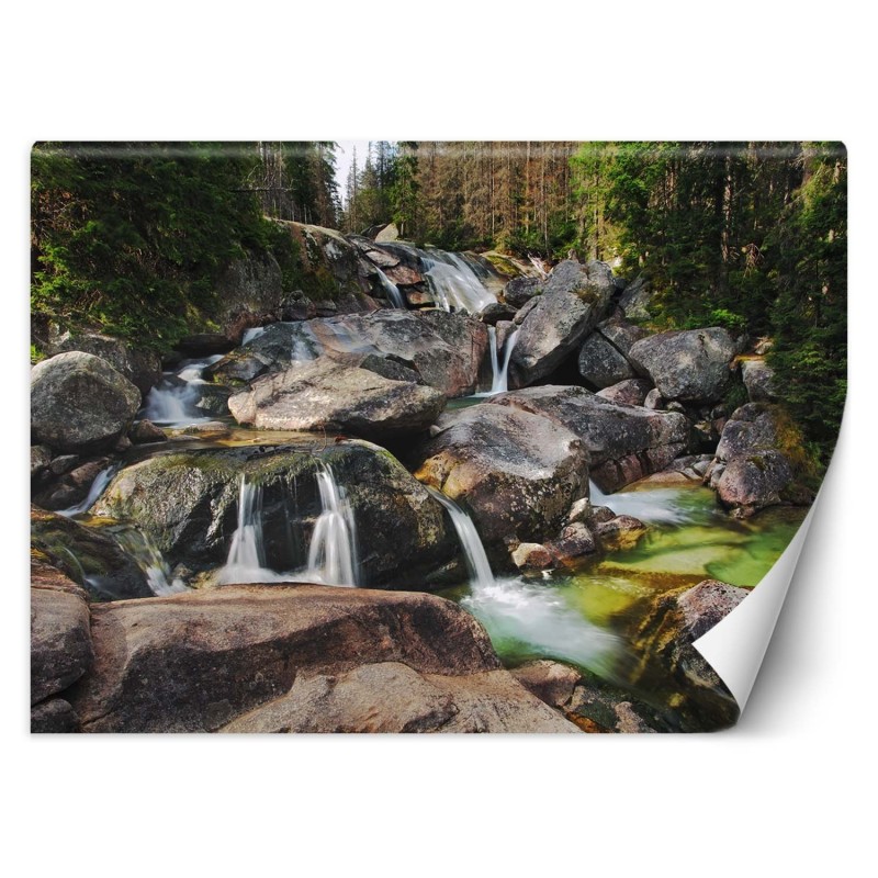 Modische Fototapete - Bergbach Natur Landschaft | Feeby