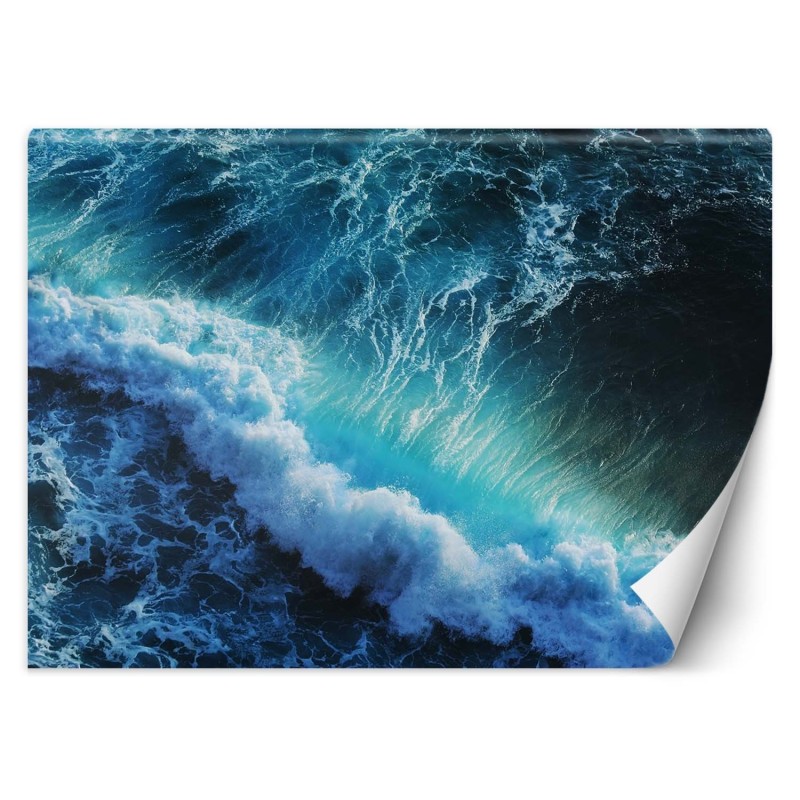 Fototapete - Blaue Wellen | Feeby