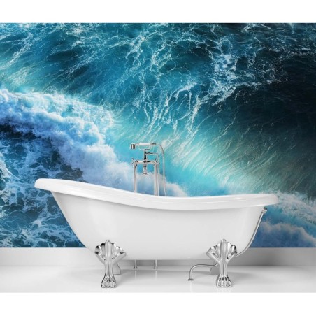 Fototapete - Blaue Wellen | Feeby