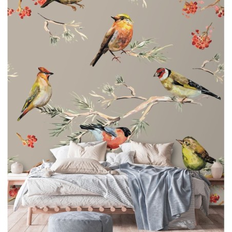 Fototapete - Bunte Vögel | Feeby