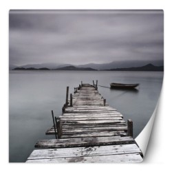 Stilvolle Fototapete - Steg Landschaft See | Feeby