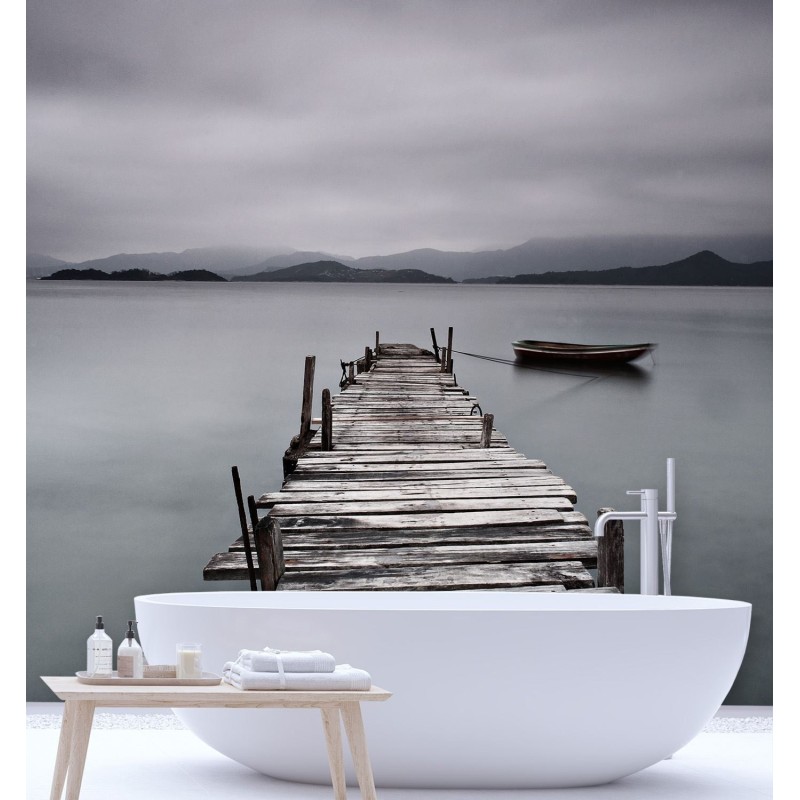 Stilvolle Fototapete - Steg Landschaft See | Feeby