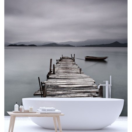 Stilvolle Fototapete - Steg Landschaft See | Feeby
