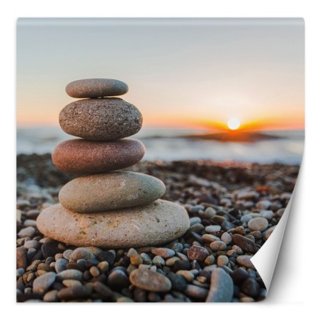 Moderne Fototapete - Stein Strand Zen | Feeby