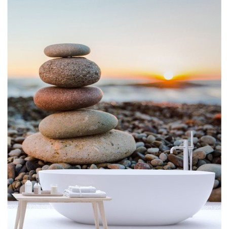 Moderne Fototapete - Stein Strand Zen | Feeby