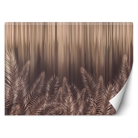 Fototapete - Exotische Palmenblätter braun | Feeby