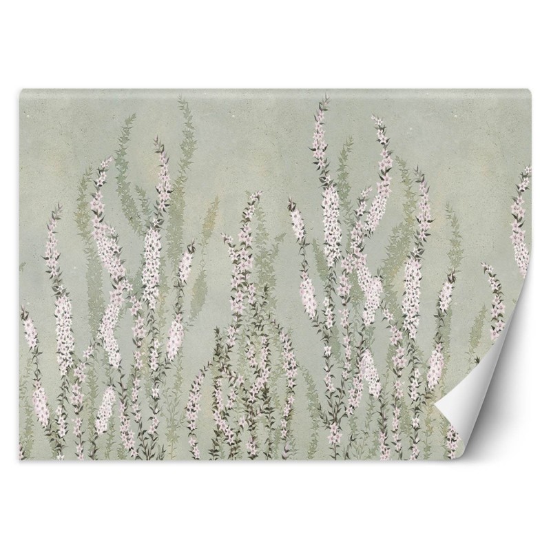 Fototapete - Boho Blumen an der Wand Hintergrund | Feeby