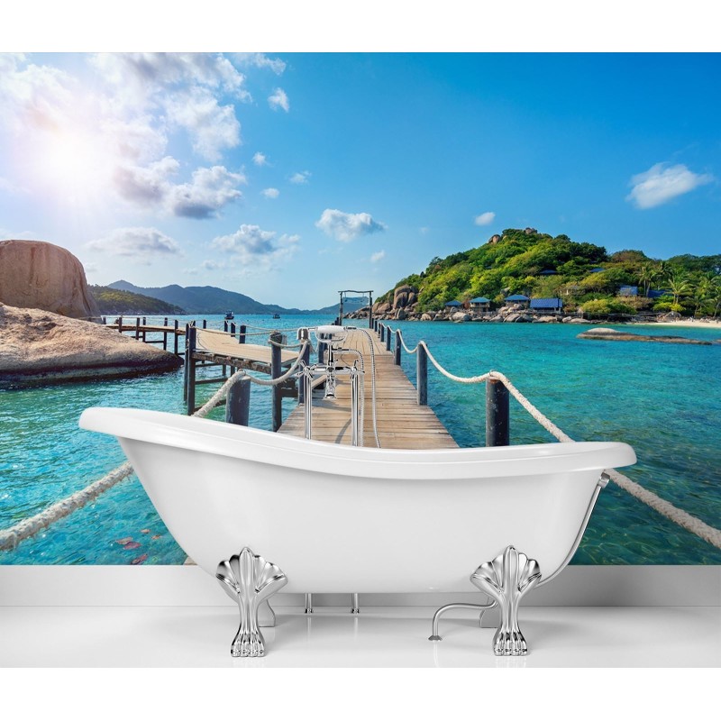 Fototapete - Tropischen Insel Palmen | Feeby