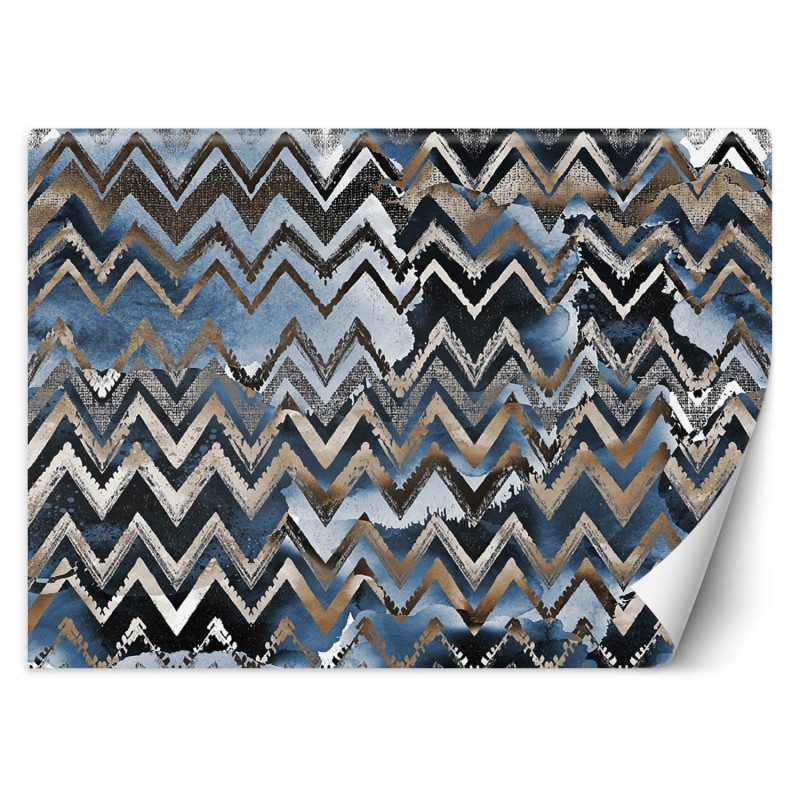 Fototapete - Zickzack goldenes Glamour-Muster | Feeby