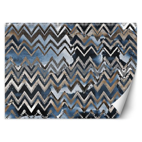 Fototapete - Zickzack goldenes Glamour-Muster | Feeby