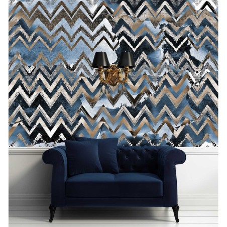 Fototapete - Zickzack goldenes Glamour-Muster | Feeby