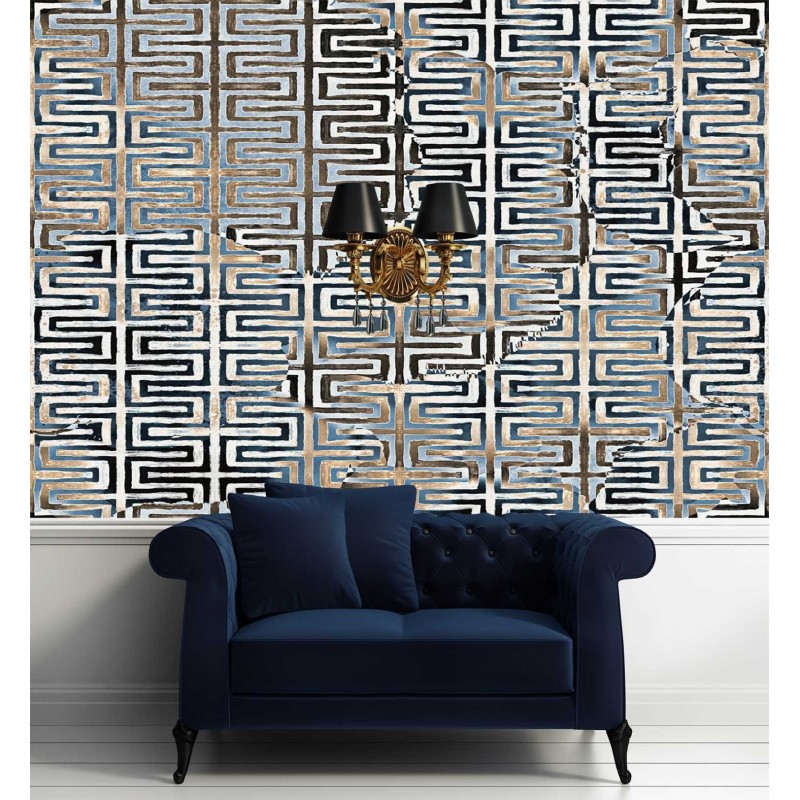 Fototapete - Geometrisches Muster in Gold Glamour | Feeby