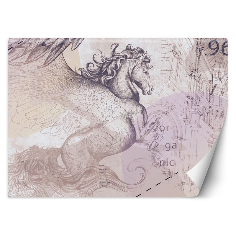 Fototapete - Pegasus geflügeltes Pferd abstrakt | Feeby