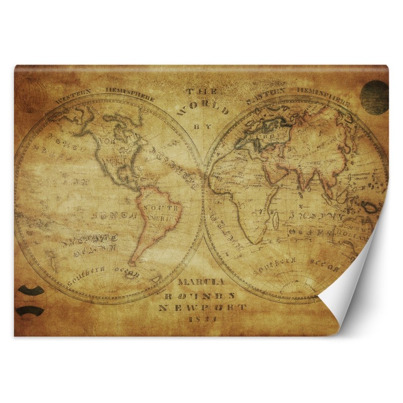 Fototapete - Alte Vintage Weltkarte | Feeby