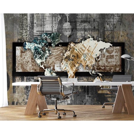 Stilvolle Fototapete - Alte Weltkarte Vintage Retro | Feeby