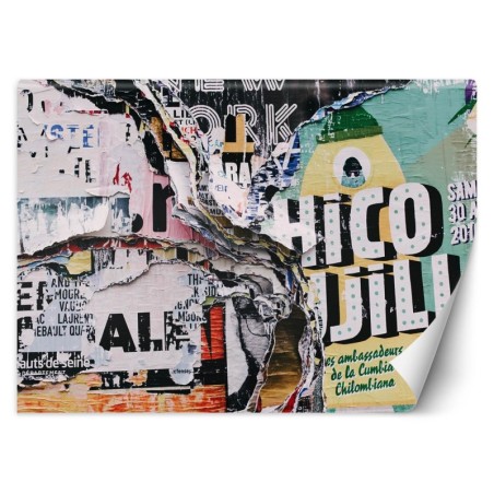 Fototapete - Grunge-Wand - alte zerrissene Poster | Feeby