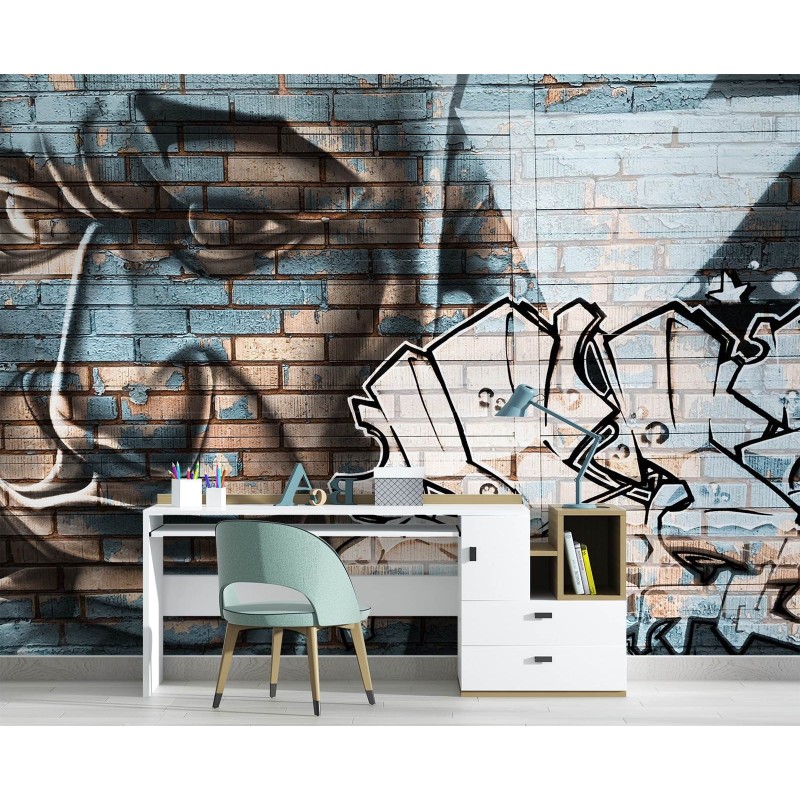 Fototapete - Graffiti Gesicht | Feeby