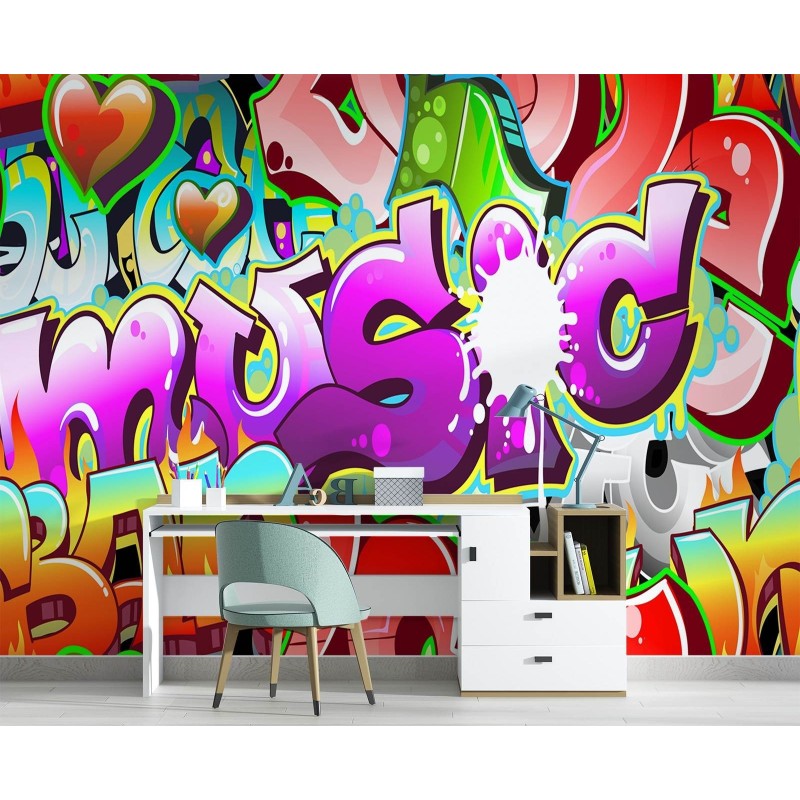 Moderne Fototapete - Graffiti Street Art | Feeby