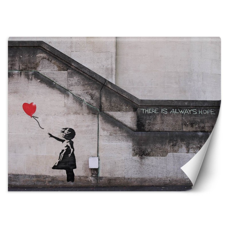 Fototapete - Banksy Mädchen mit Luftballon Graffiti | Feeby