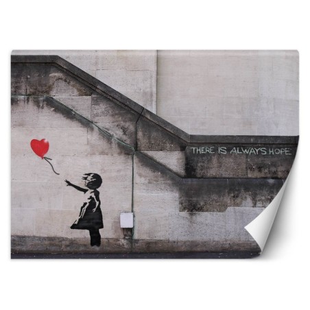 Fototapete - Banksy Mädchen mit Luftballon Graffiti | Feeby