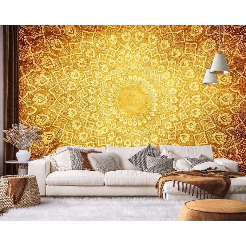 Modische Fototapete - Mandala Orient gold | Feeby