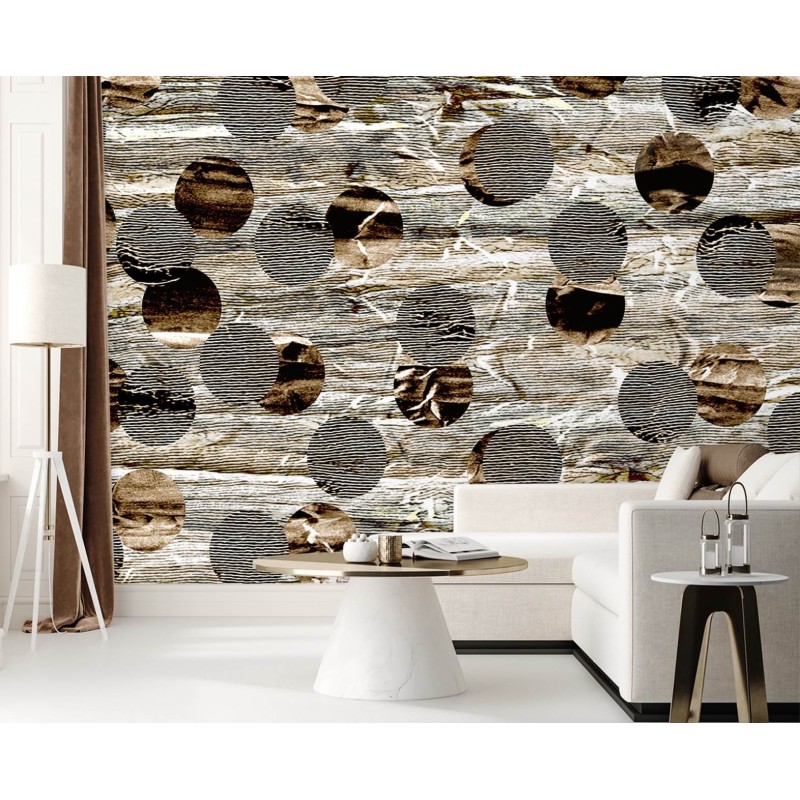 Fototapete - Abstrakt Kugeln Textur Industrial Stil | Feeby