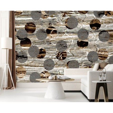 Fototapete - Abstrakt Kugeln Textur Industrial Stil | Feeby