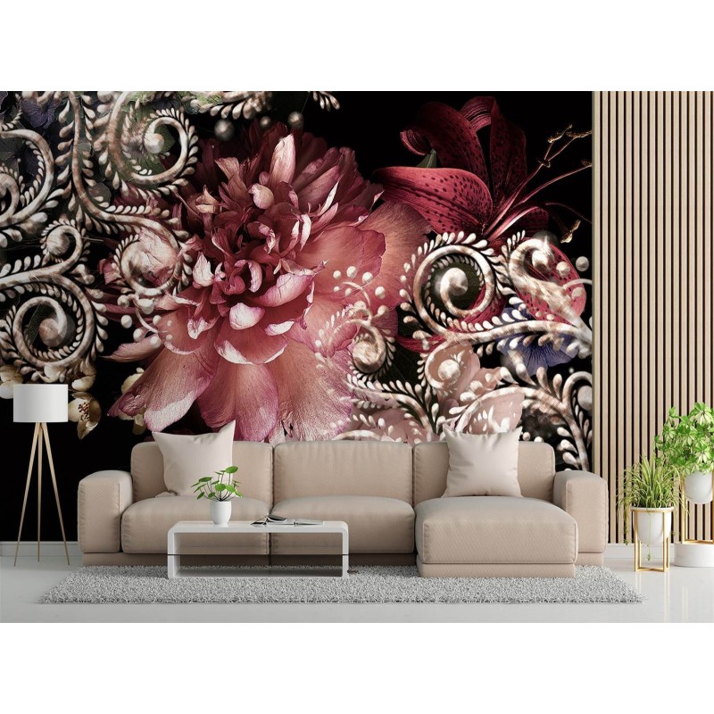 Fototapete - 3D Pfingstrose Glamour | Feeby