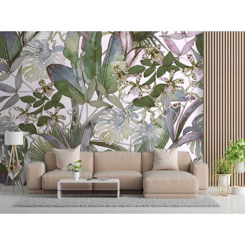 Fototapete - Monstera und tropische Blätter | Feeby