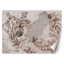 Modische Fototapete - Floristisches Fresko Vintage | Feeby