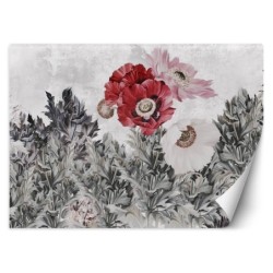 Fototapete - Rot Mohnblumen im Garten | Feeby