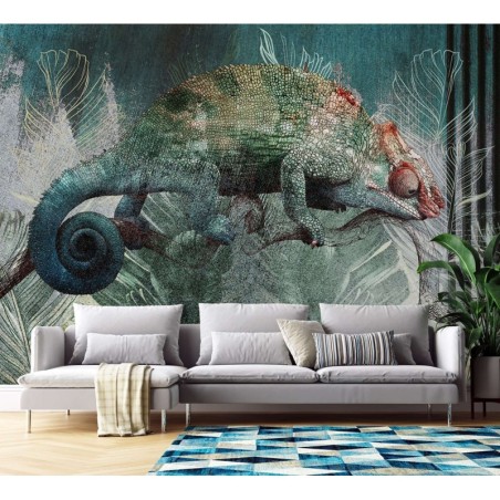 Fototapete - Chamäleon in einem tropischen Wald | Feeby