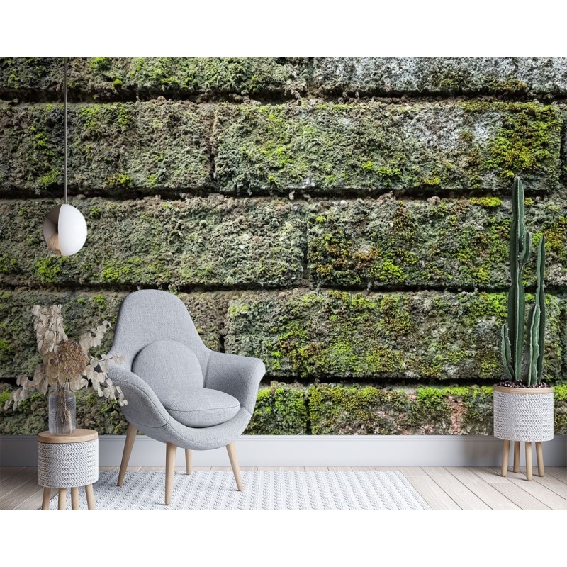 Fototapete - Vintage Ziegel Mauer | Feeby