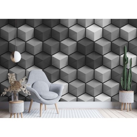 Fototapete - Abstrakte 3D-Würfel | Feeby