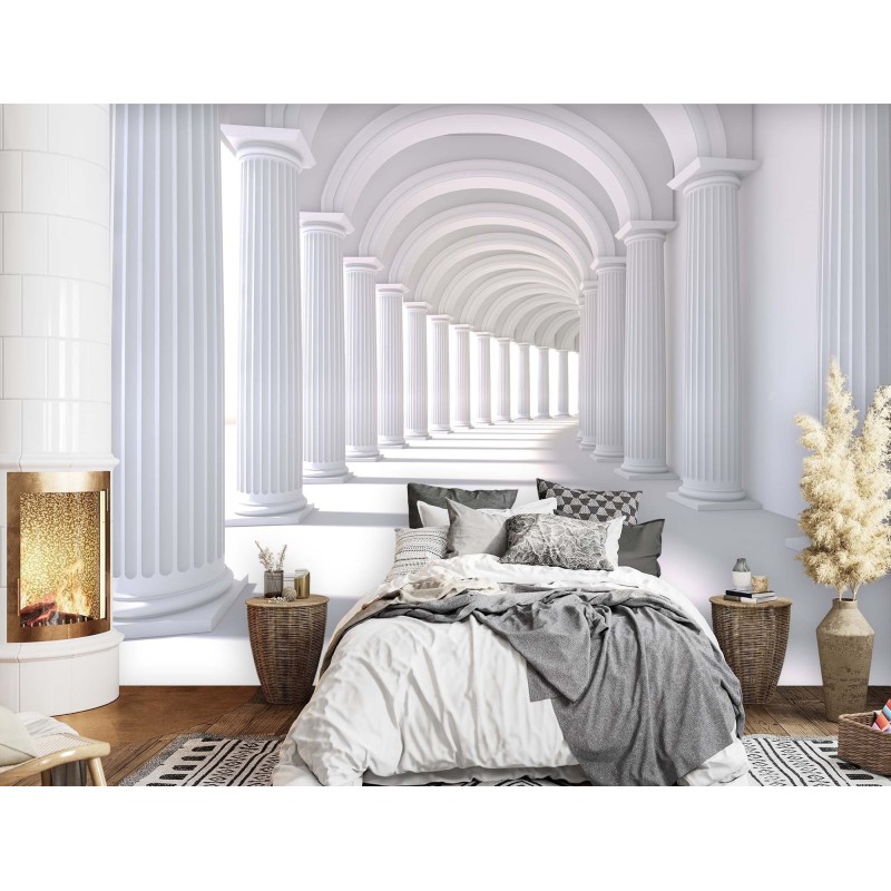 Fototapete - Tunel in Weiß 3d | Feeby