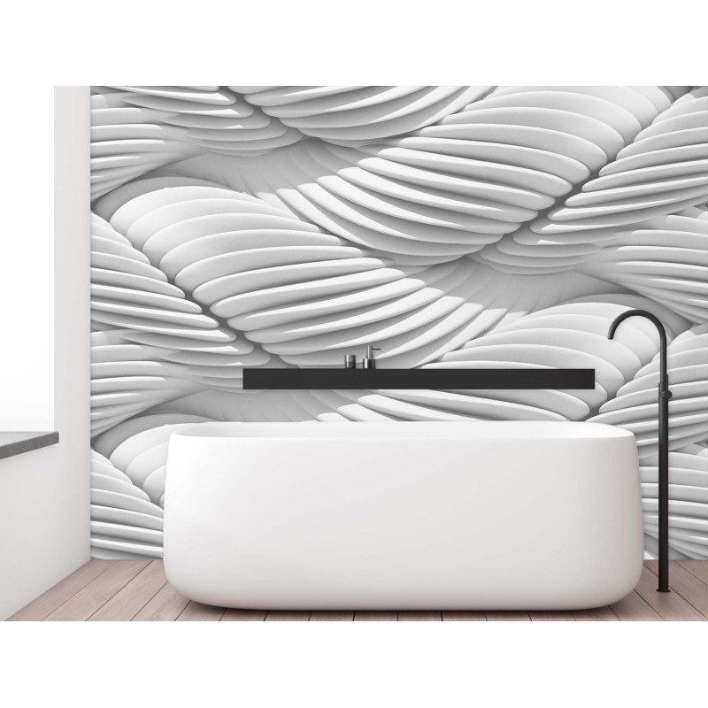 Moderne Fototapete - Abstrakte Wellen 3D | Feeby